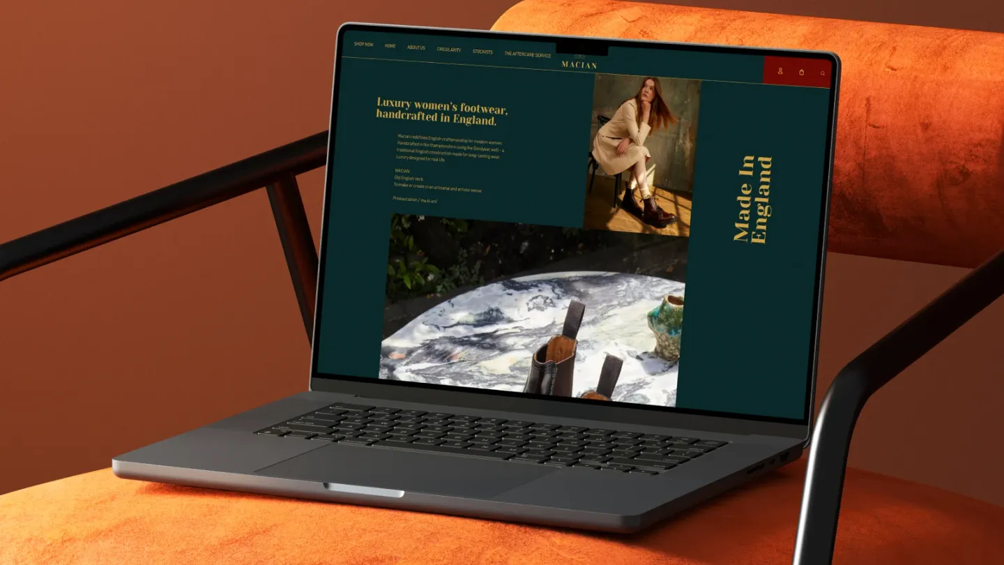 The Macian Collection storefront on Shopify